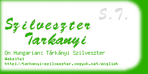 szilveszter tarkanyi business card